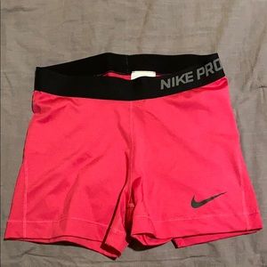 Nike Pro shorts, Pink